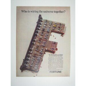 Fortune Magazine Advertisement Letter F Motherboard c=Circuit 1967 Print Ad